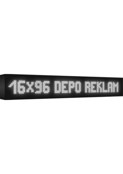 Depo Tabela Reklam Beyaz Kayan Yazı LED Tabela 16X96 cm Tek Taraflı Depo Reklam Tabela Depo Tabela Reklam