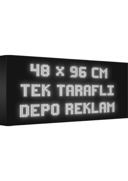 Depo Tabela Reklam Beyaz Kayan Yazı LED Tabela 48X96 cm Tek Taraflı Depo Reklam Tabela Depo Tabela Reklam