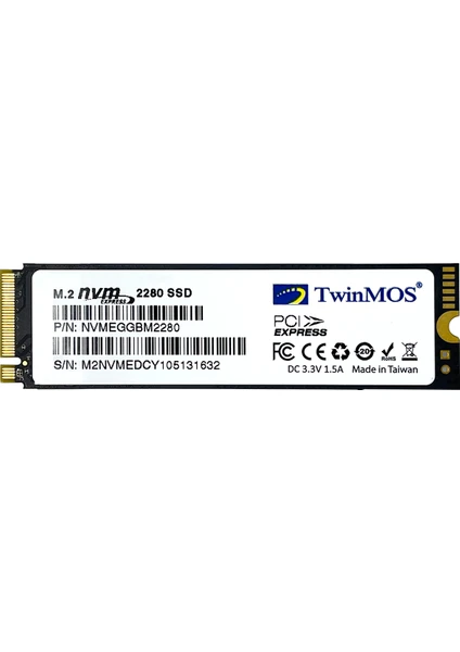 NVMefGBm2280 512GB 2455MB-1832MB M.2 PCIe NVMe SSD