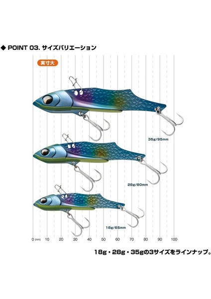 Salt Iron Vib Chibi Vibrasyon Metal Jig Yem 14 gr Iwashi