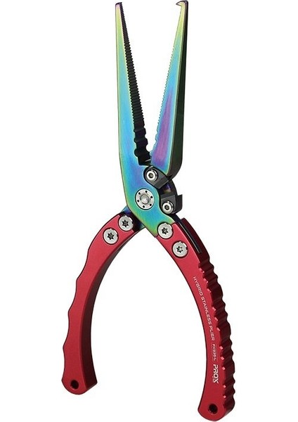 Hybrid Stailess Pliers Hakla Açıcı ve Kesici Pense Large Kırmızı