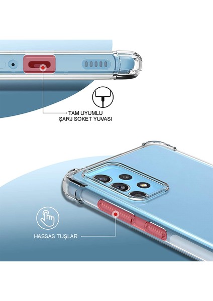 Samsung Galaxy A32 4g Kapak Şeffaf Airbag Antishock Köşe Korumalı Silikon Kılıf indirimleri