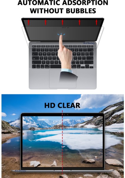 MacBook Air 13inc Mat Ekran Koruyucu A1369 A1466 Parlamayı Önler modelleri