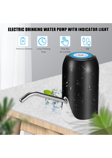 Elektrikli Içme Suyu Pompası Taşınabilir USB Şarj Edilebilir (Yurt Dışından)