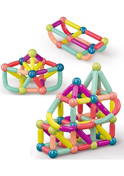 Çocuk Stem Eğitici Oyuncak 3D Montaj Mıknatısı (Yurt Dışından)