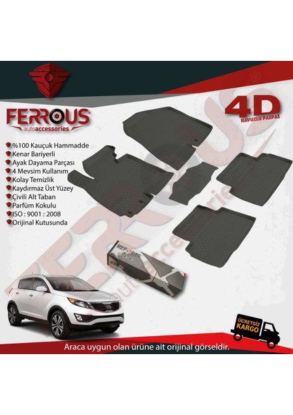 Kia Sportage 4d Paspas Siyah ve Bagaj Havuzu 2010 2016 fiyatları