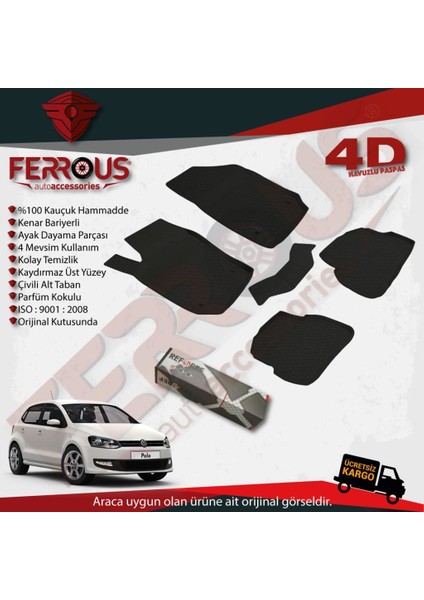 Volkswagen Polo 6r 4d Havuzlu Paspas 2010 2016 Siyah fiyatları