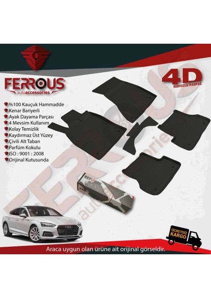 Audi A5 4d Havuzlu Paspas Siyah ve Bagaj Havuzu 2007 2015