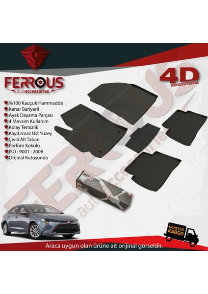 Toyota Corolla 4d Paspas Siyah ve Bagaj Havuzu 2019 ve Üstü