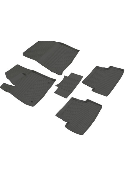 Peugeot 5008 Allure 4d Havuzlu Paspas 2017 ve Üstü Siyah