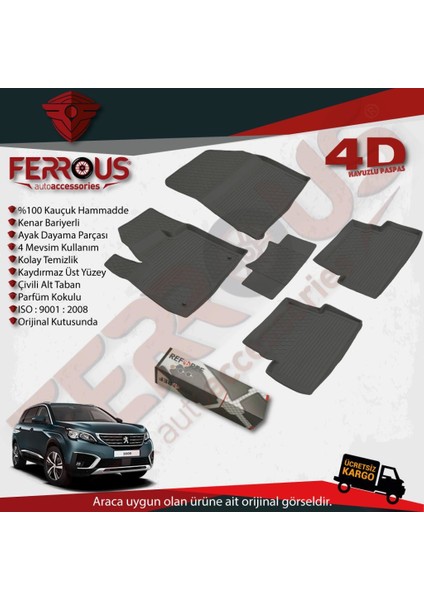 Peugeot 5008 Allure 4d Havuzlu Paspas 2017 ve Üstü Siyah fiyatları