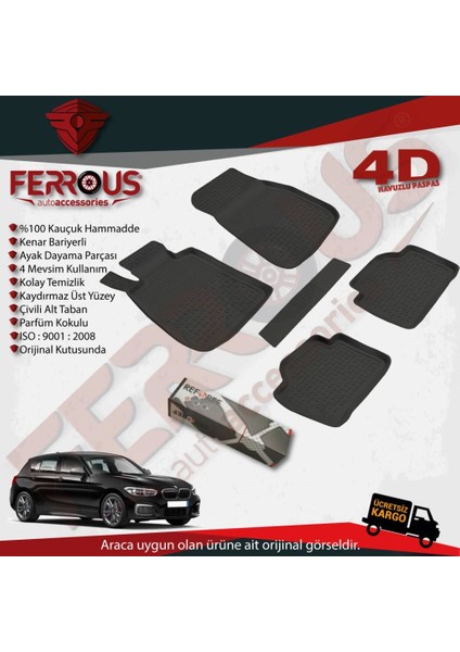 Bmw 1 Serisi F20 4d Havuzlu Paspas 2011 ve Üstü Siyah