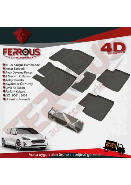 Ford Focus 5 4d Paspas Siyah ve Bagaj Havuzu 2019 ve Üstü