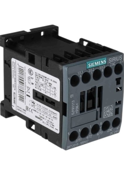 Sırıus Kontaktör, Dc 24V Bobinli, 3 Kw, 1nc