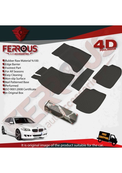 Bmw 5 Serisi F10 4d Paspas Siyah ve Bagaj Havuzu 2014 ve Üstü