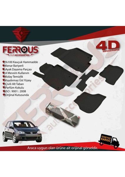Volkswagen Golf 5 4d Paspas Siyah ve Bagaj Havuzu 2004 2008 fiyatları