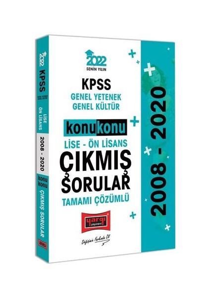KPSS 2022 Genel Yetenek - Genel Kültür Lise Ön Lisans Konu Konu Tamamı Çözümlü Çıkmış Sorular