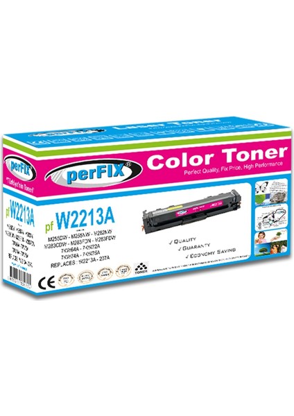 Pf W2213A Kırmızı Chipsiz 207A Toner 1,25K