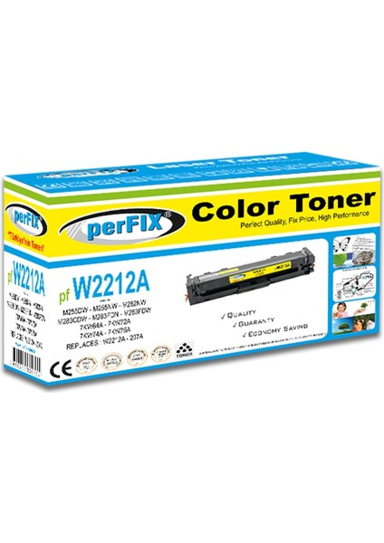 Pf W2212A Sarı Chipsiz 207A Toner 1,25K
