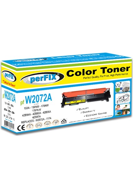 Pf W2072A Sarı Chipsiz 117A Toner 0,7k