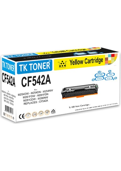 Tk Toner Tk CF542A Sarı 203A Toner 1,3k