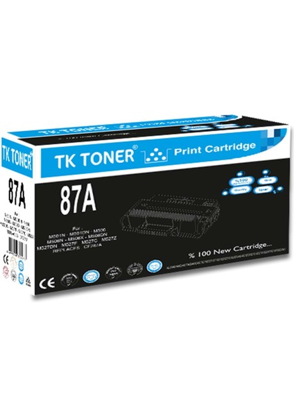 Tk Toner Tk 87A-CF287A - CRG041 - M506DN Toner 9k