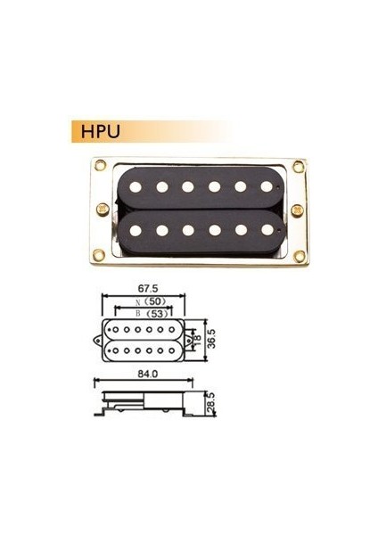 Dr Parts Hpubbkgd Elektro Gitar Manyetiği