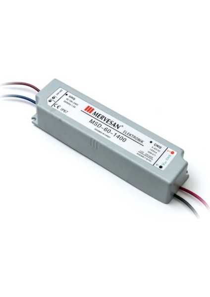 LED Adaptörü 1.4A Ac 240V 9-42VDC 67HZ 1400 Ma 60W LED Adaptörü Mervesan MSD-60-1400
