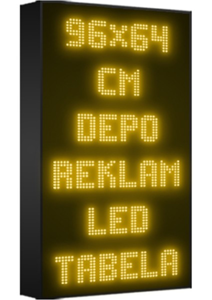 Depo Tabela Reklam Sarı Kayan Yazı LED Tabela 96 x 64CM Tek Taraflı Depo Reklam Tabela