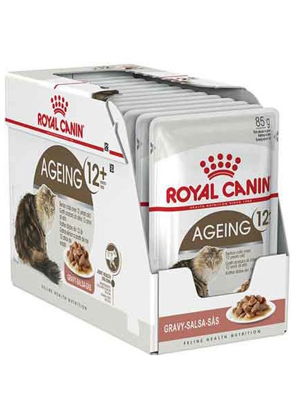 Ageing +12 Yaşlı Gravy Kedi Konservesi 12X85 gr