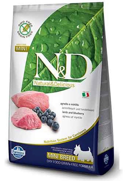 Kuzulu Yaban Mersinli Tahılsız Küçük Irk Köpek Maması 2,5 kg
