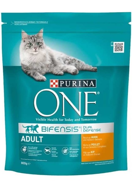 One Tavuklu Yetişkin Kedi Maması 800G