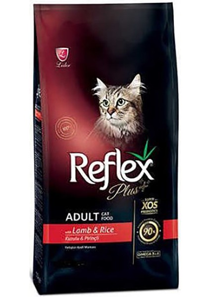 Plus Kuzu Pirinç Yetişkin Kedi Mama 1,5 kg