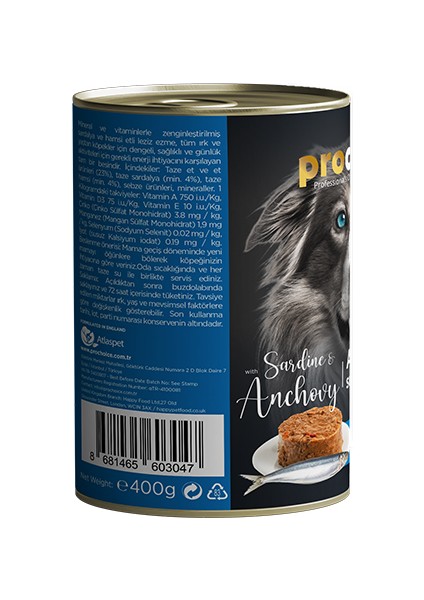 Adult Sardunya ve Hamsili Köpek Konservesi 400 gr fiyatları