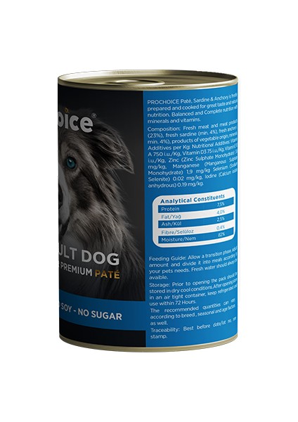 Adult Sardunya ve Hamsili Köpek Konservesi 400 gr modelleri