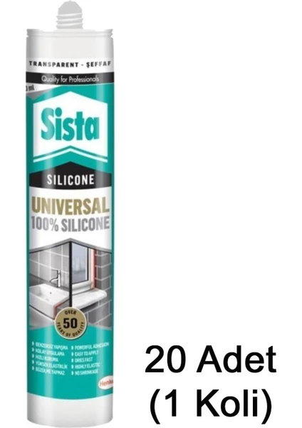 Sista Şeffaf Silikon 280 ml Henkel (20 Adet)