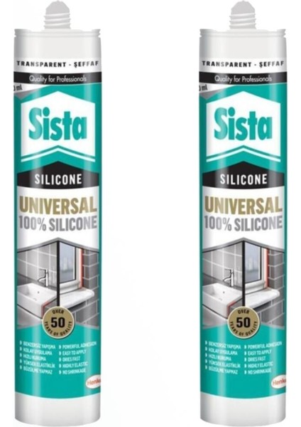 Sista Şeffaf Silikon 280 ml Henkel (2 Adet)