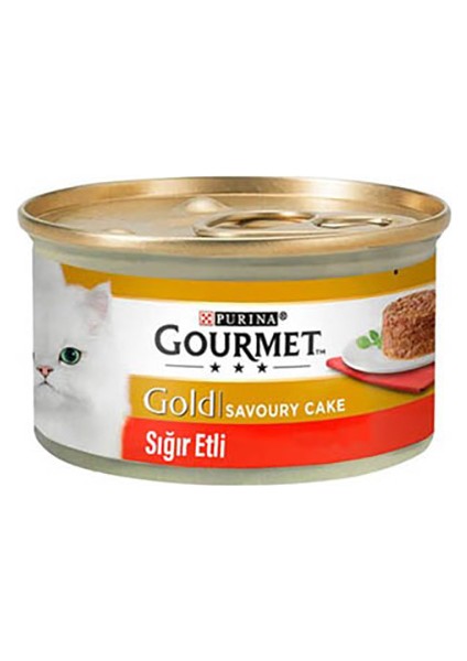 Gold Savoury Cake Sığır Etli Kedi Konservesi 85 gr