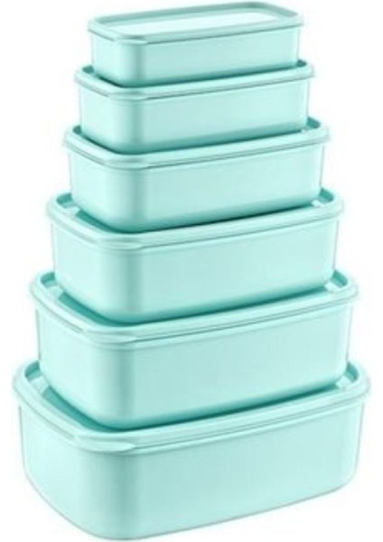 Saklama Kabı Seti 6'lı Set Mint Yeşili