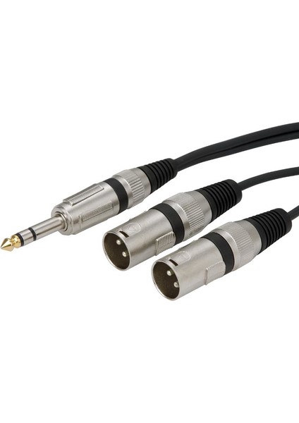 6.3mm Stereo Erkek-2 Xlr Erkek Kablo 2 Metre