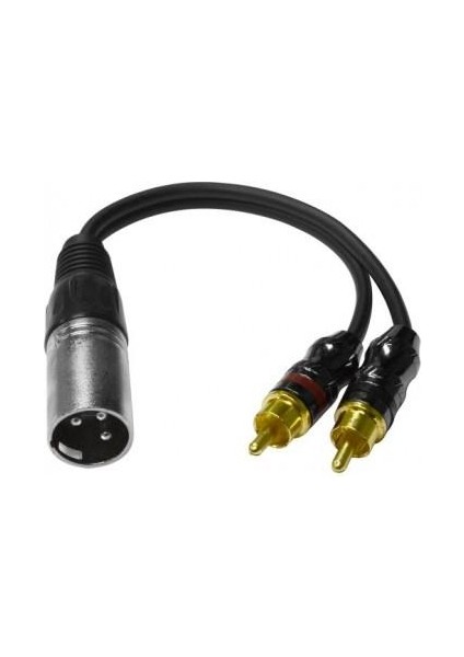 Xlr Erkek-2 Rca Dişi Çevirici Kablo