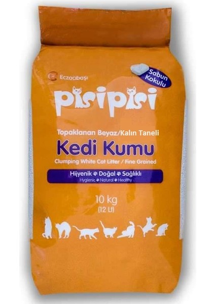 Pisipisi Sabun Kokulu Ince Bentonit Kedi Kumu 10 kg