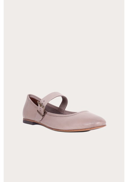 Bueno Gri Deri Kadın Düz Babet fiyatları