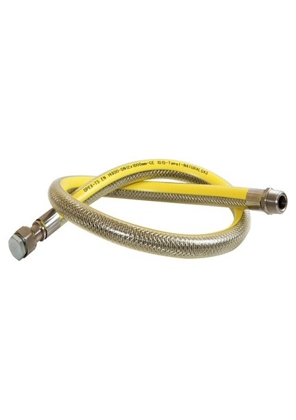 100 cm Doğalgaz Ocak Bağlantı Flexi 1/2-1/2 Tse