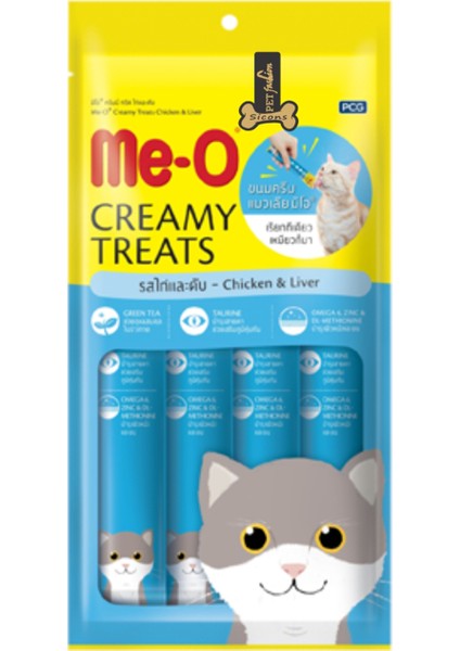 Me-O Meo Tavuklu Ciğerli Tamamlayıcı Kedi Besini 4X15 G