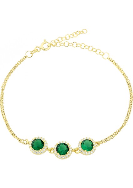 Gümüş Anturaj Yuvarlak Bileklik