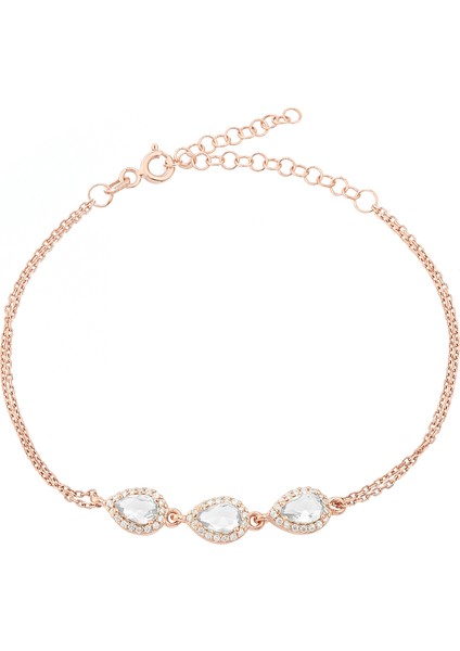 Gümüş Anturaj Damla Bileklik