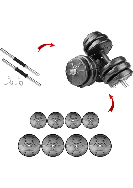 Training 17 kg Dambıl Seti  Ağırlık Seti