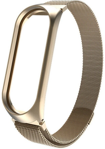 Xiaomi Mi Band 3 Kordon Akıllı Bileklik Kordonu Metal Örgü Hasır Kayış Bileklik