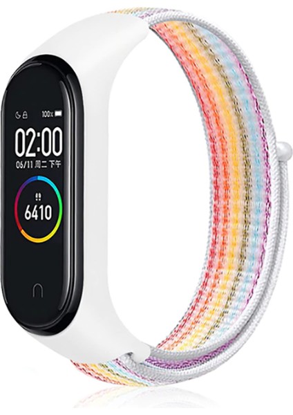 Xiaomi Mi Band 3 4 5 6 Hasır Kumaş Örgü Spor Kordon Kayış